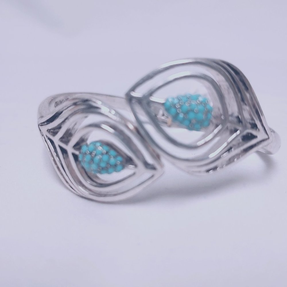 Lucky Brand Sterling Silver & Turquoise Bracelet